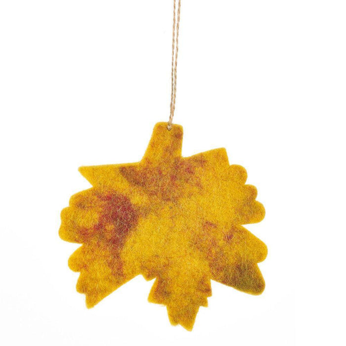 Felt Biodegradable Autumn Leaves pack of 5 Mixed  leaves.
