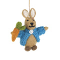 Felt Rabbit In Cardigan.