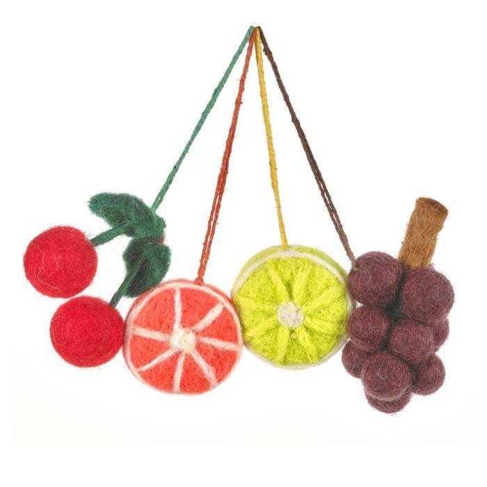 Felt Vibrant Fruit Set of 4
