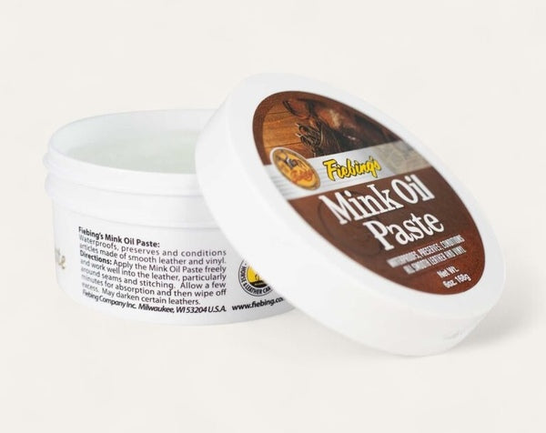 Fiebing's Mink Oil Paste 6 oz. Leather Conditioner Softens Preserves Waterproofs 2PCK