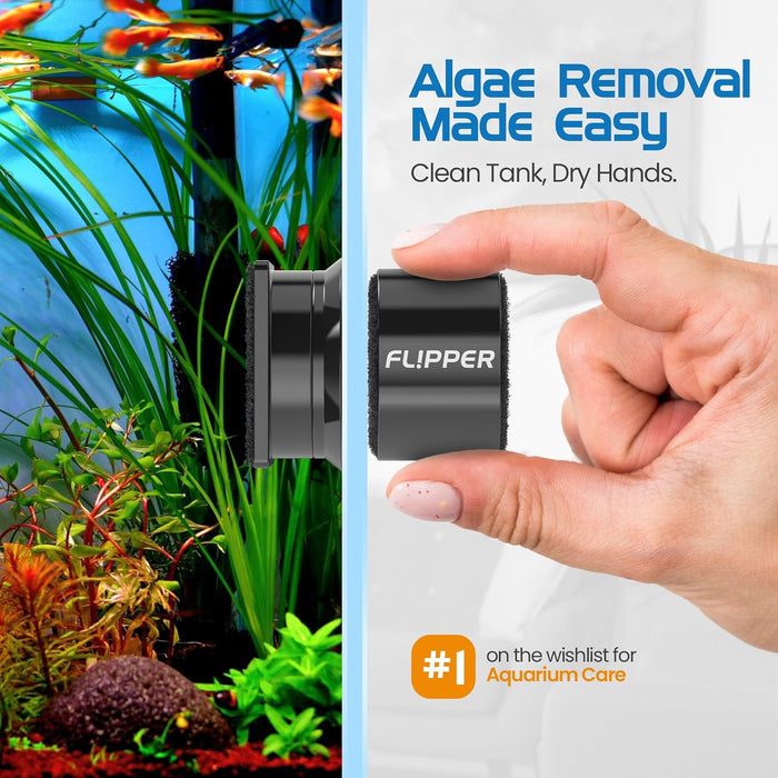 Fish Flipper Pico Black 2-in-1 Aquarium Magnet Cleaner