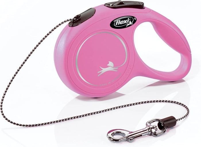 FLEXI New Classic 10 ft Retractable Dog Leash X-Small Dogs Pink 18 lbs 2-Pack