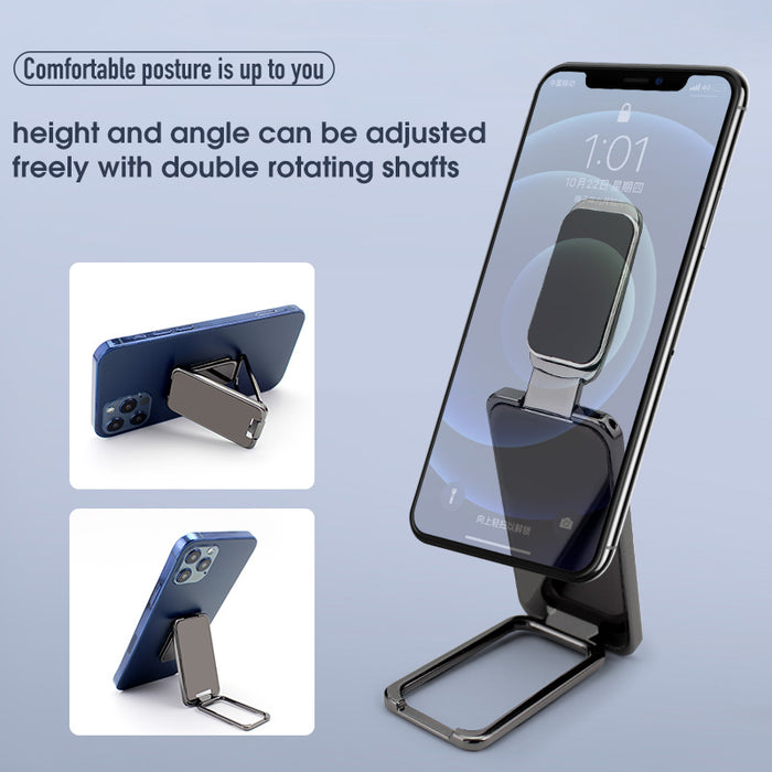 Foldable Mobile Phone Holder Ring Buckle Retractable Desktop CellPhone Stand Car Magnetic Bracket Office Accessories - photo 2