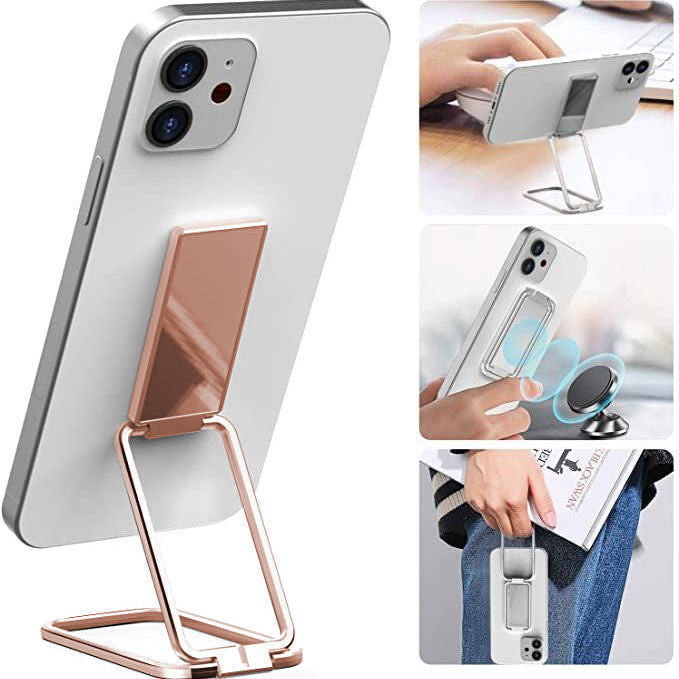 Foldable Mobile Phone Holder Ring Buckle Retractable Desktop CellPhone Stand Car Magnetic Bracket Office Accessories - photo 5