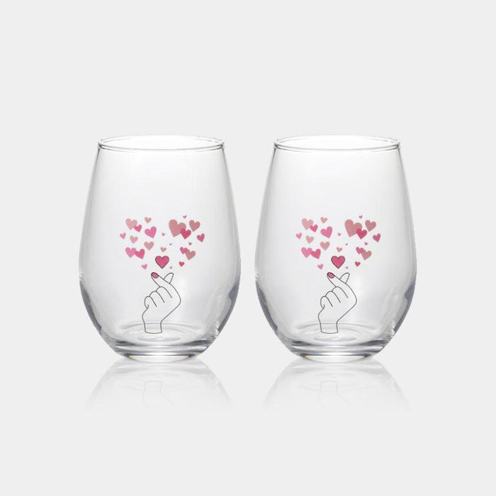 [FREE GLASS] KYUN HEART PAIR SET | COLOR & DESIGN CHANGE | MARUMO TAKAGI