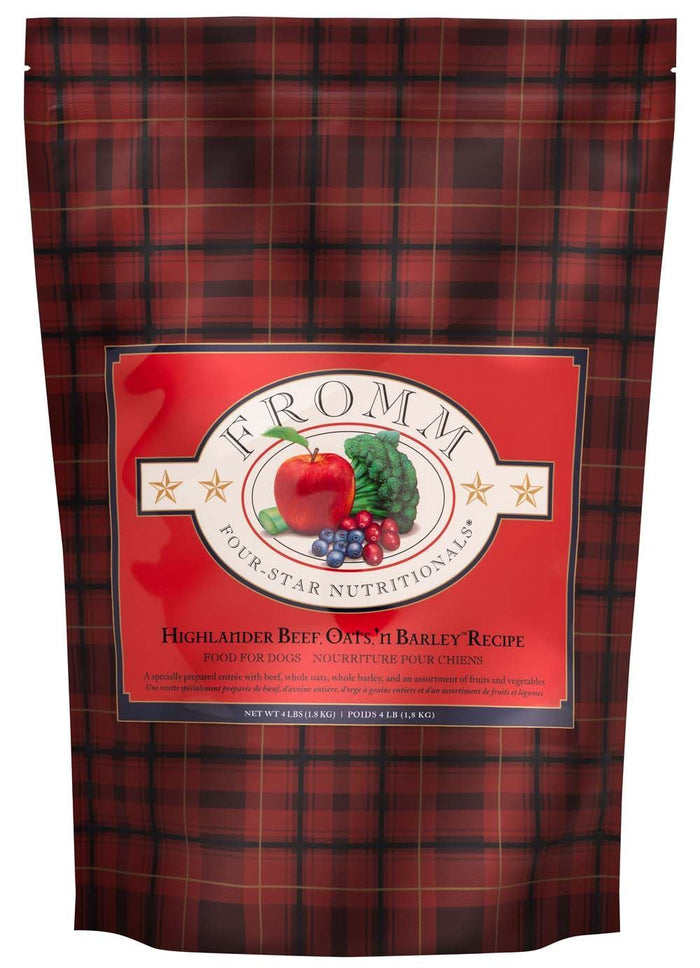 Fromm Chicken Adult Dry Food Dog 4 Star All Life Stages Highlander Beef