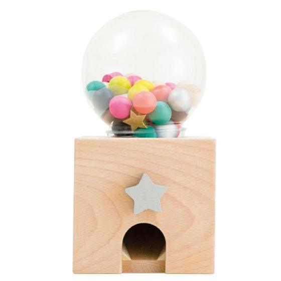 Gatcha Gatcha Wooden Gumball Dispenser.