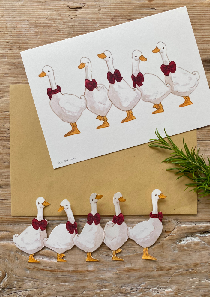 Geese in a Row Christmas Paper Garland : NEW ARRIVAL