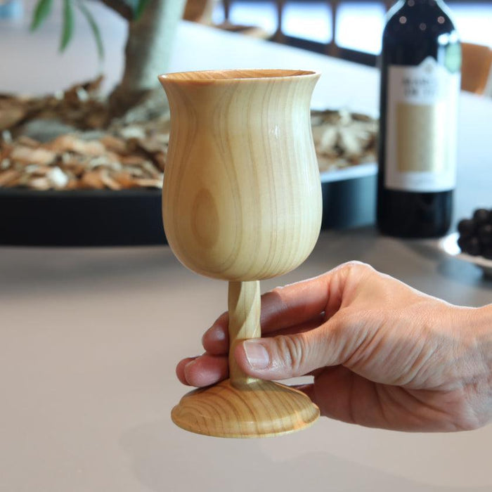 [GLASS] PAIR OF WINE GLASSES (FOR OUTDOOR USE) | WOODWORKING | KINO-SACHI