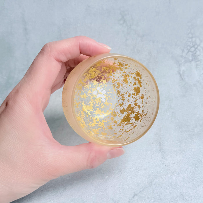 [GLASS] STARDUST AKARI SMALL GLASS | KANAZAWA GOLD LEAF | HAKUICHI