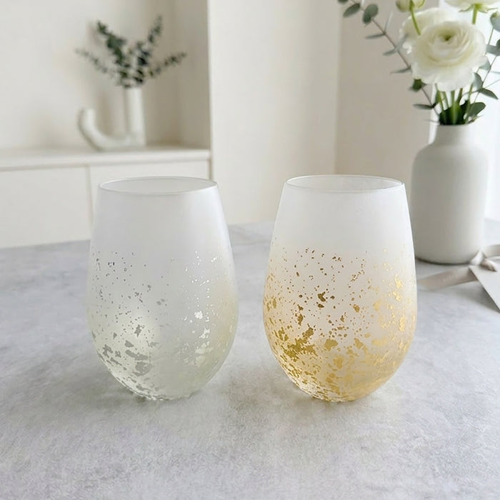 [GLASS] STARDUST AKARI WATER GLASS | KANAZAWA GOLD LEAF | HAKUICHI