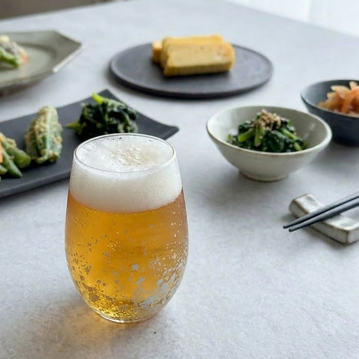 [GLASS] STARDUST AKARI WATER GLASS | KANAZAWA GOLD LEAF | HAKUICHI
