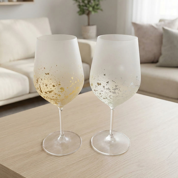[GLASS] STARDUST AKARI WINE GLASS | KANAZAWA GOLD LEAF | HAKUICHI