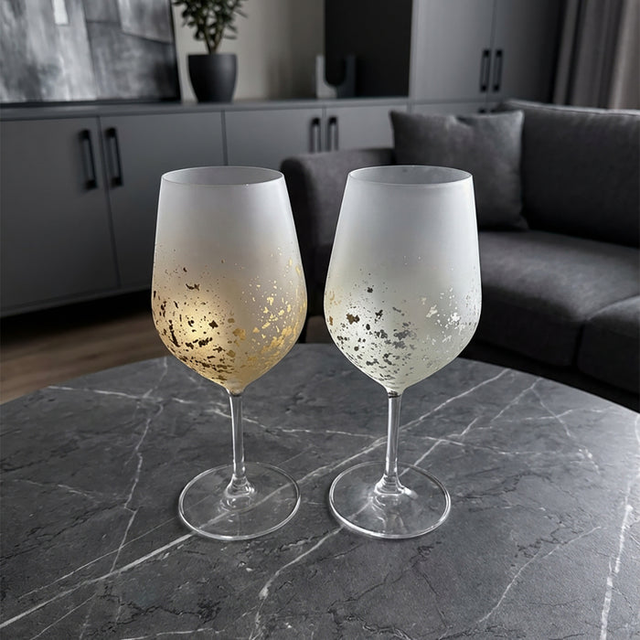 [GLASS] STARDUST AKARI WINE GLASS | KANAZAWA GOLD LEAF | HAKUICHI