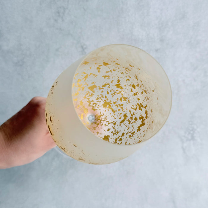 [GLASS] STARDUST AKARI WINE GLASS | KANAZAWA GOLD LEAF | HAKUICHI