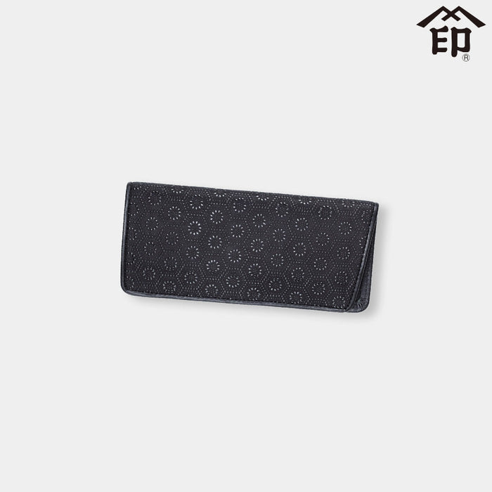 [GLASSES CASE] 4203 TORTOISE SHELL (BLACK BASECOAT WITH BLACK LACQUER) | KOUSHU INDEN (LACQUERED DEERSKIN CRAFTS)| INDEN-YA