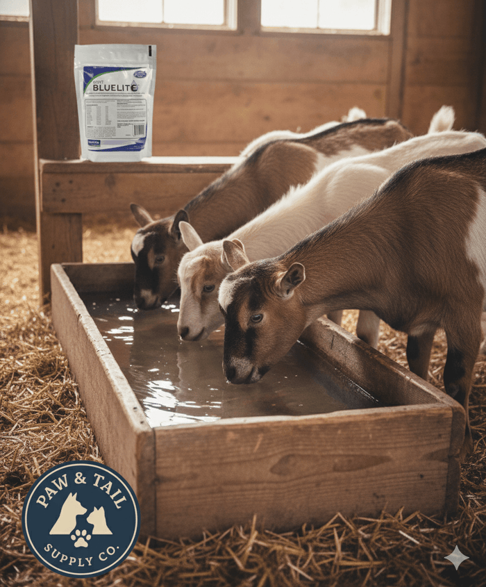 Goat BlueLite 2lb Electrolytes Vitamins Energy Dehydration Livestock Goats