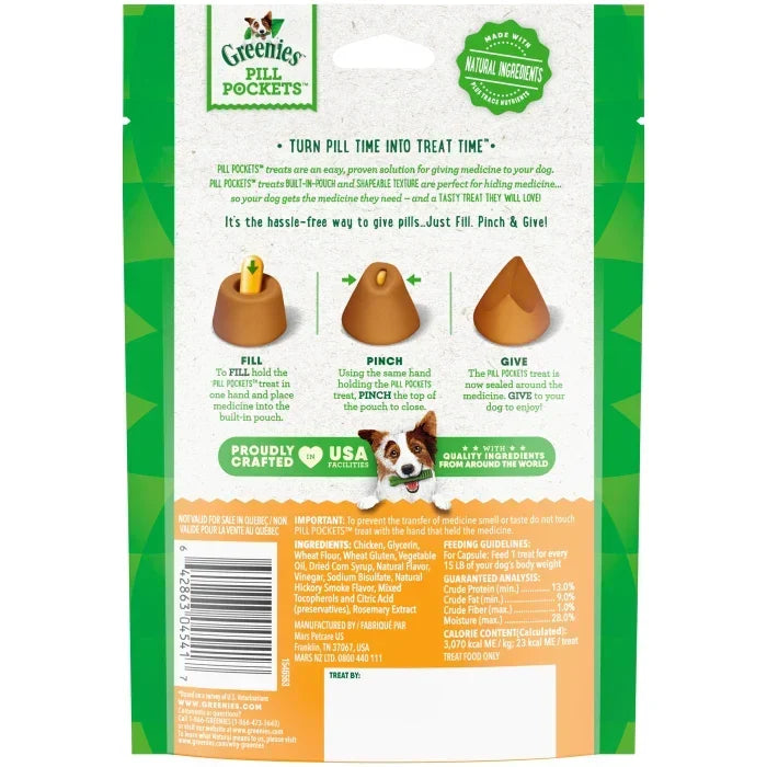 Greenies Chicken Flavored Capsule Pill Pockets Dog Treats