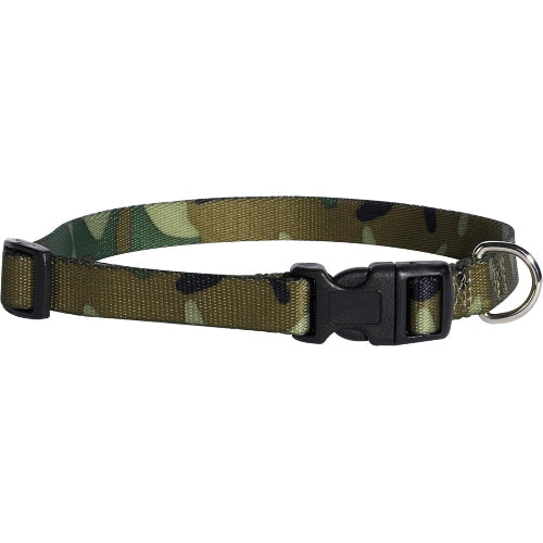 Guardian Gear Camo Dog Collar Neck Durable Nylon Quick Buckle Green 14-20"