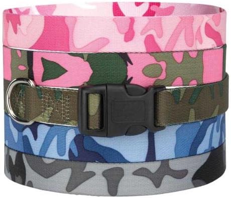 Guardian Gear Camo Dog Collar Neck Durable Nylon Quick Buckle Green 14-20"