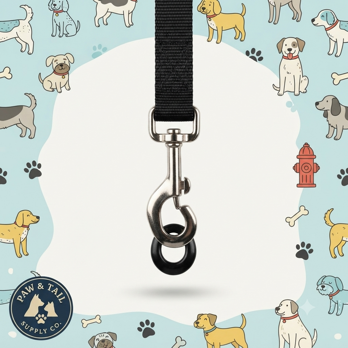 Guardian Gear Nylon 2-Way Dog Coupler Small 4" Black Swivel Clip 2-Pack