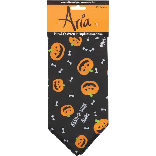 Halloween Dog Bandana Variety Pumpkin Bat BOO Trick or Treat Pet Accessories 4-Pack