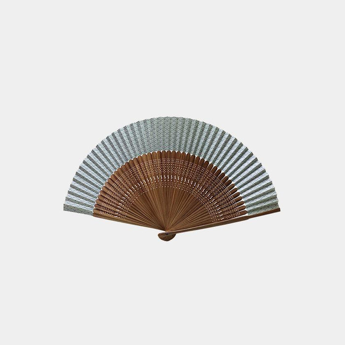 [HAND FAN] BLUE WAVE PATTERN | NAGOYA FOLDING FAN | SUEHIRODO
