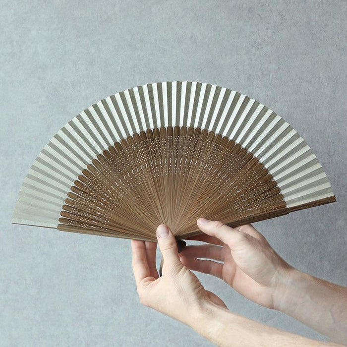 [HAND FAN] BLUE WAVE PATTERN | NAGOYA FOLDING FAN | SUEHIRODO