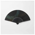 [HAND FAN] MEN'S PAPER FAN BRUSHED GREEN GOLD | KYOTO FOLDING FANS | OHNISHI TSUNE SHOTEN