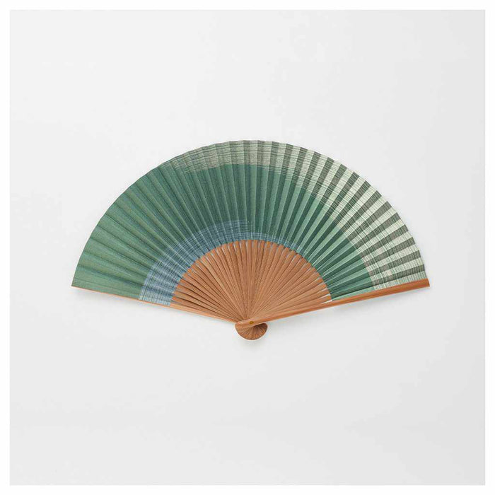[HAND FAN] MEN'S PAPER FAN KASUMI PINE COLOR | KYOTO FOLDING FANS | OHNISHI TSUNE SHOTEN