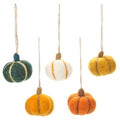 Handmade Felt Hanging Halloween Pumpkins (Set of 5) Hanging Decorations.