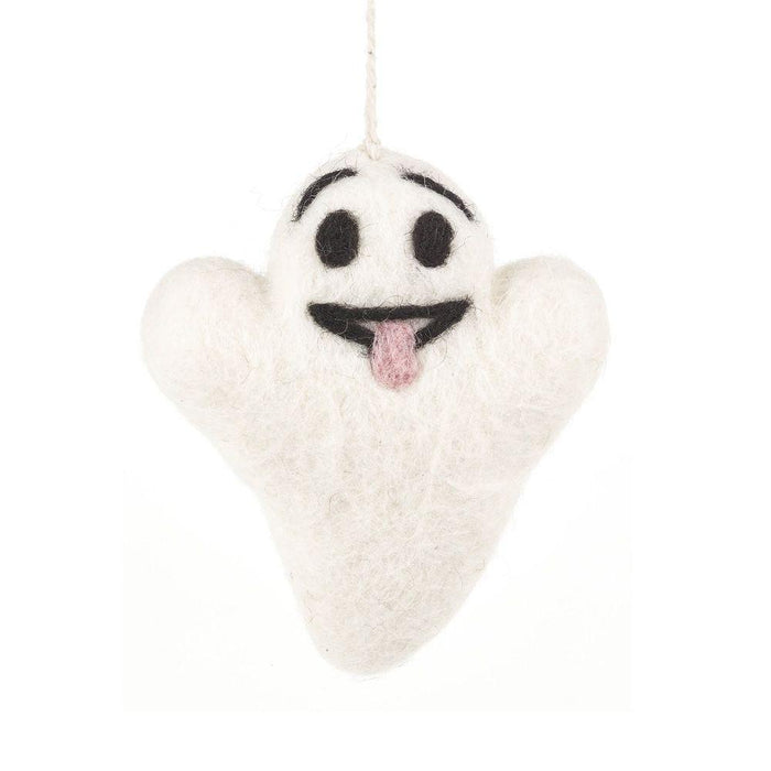 Handmade Hanging Buster the Ghost Biodegradable Halloween Decoration.