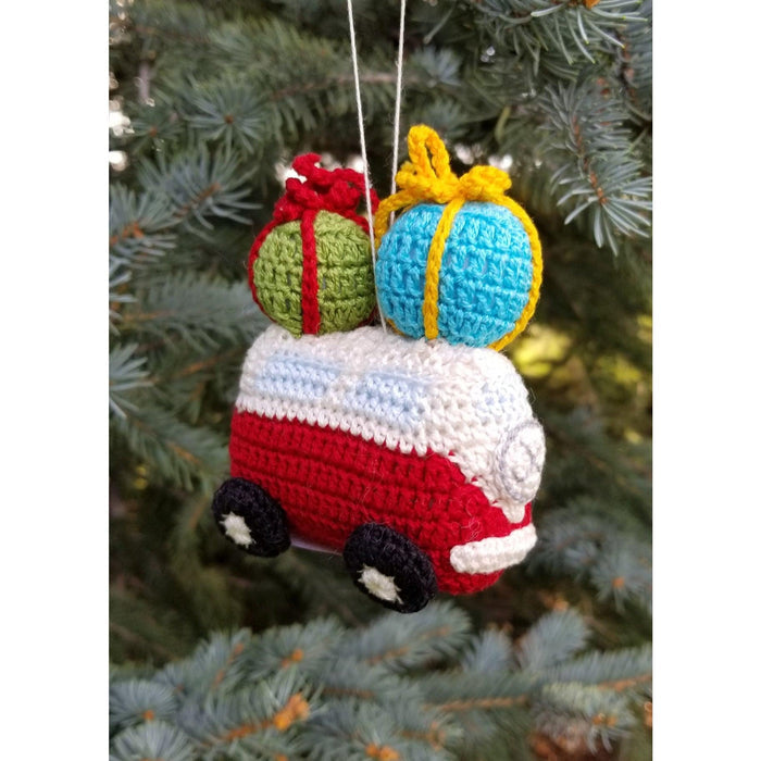 Van with Gifts Ornament.