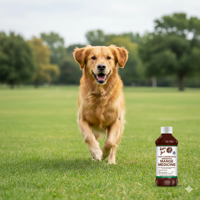 Happy Jack Sarcoptic Mange 16 oz Medicine Dogs Skin Relief Cure-All Treatment