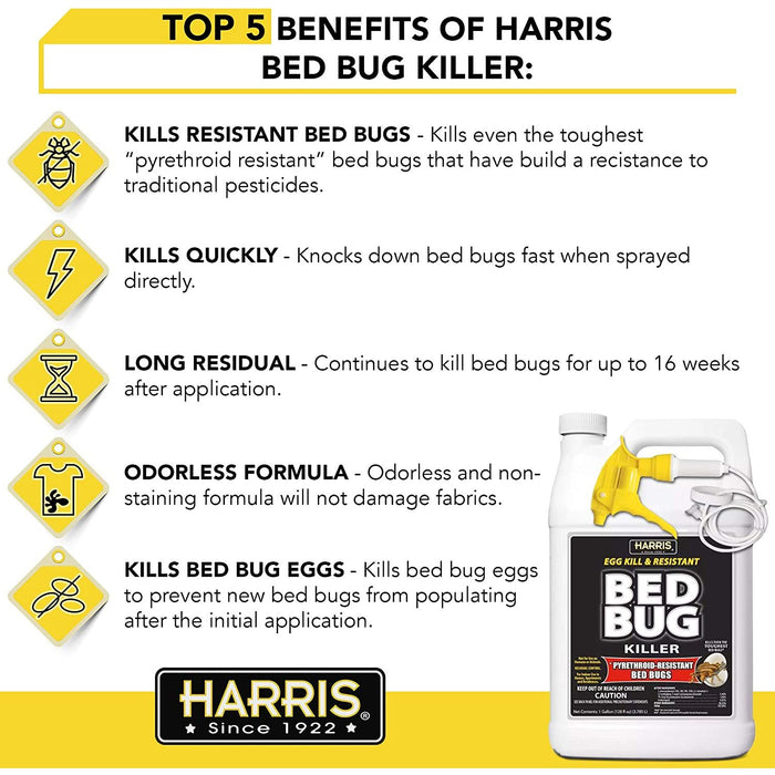 Harris Bed Bug Killer Extended Black Gallon Harris