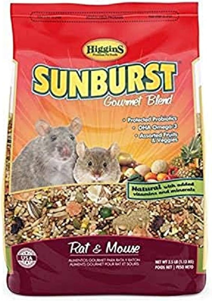 Higgins Rat & Mouse Natural Food Sunburst Gourmet Blend 2.5 lbs.