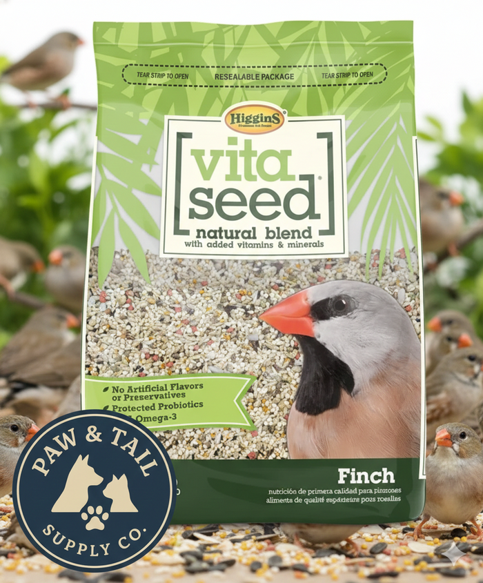 Higgins Vita Seed Finch Food 2 lbs. Premium Natural Seeds Vitamins & Minerals