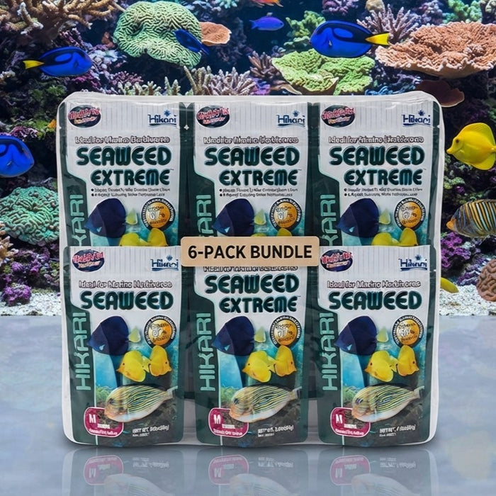 Hikari Marine Seaweed Extreme Marine Fish Food 3.16 oz 6-Pack Bundle EXP 2/27