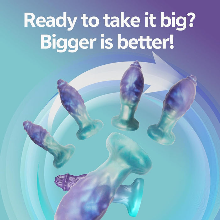 Huge Thick Monster Dildo with Inflatable Pump 7.5"