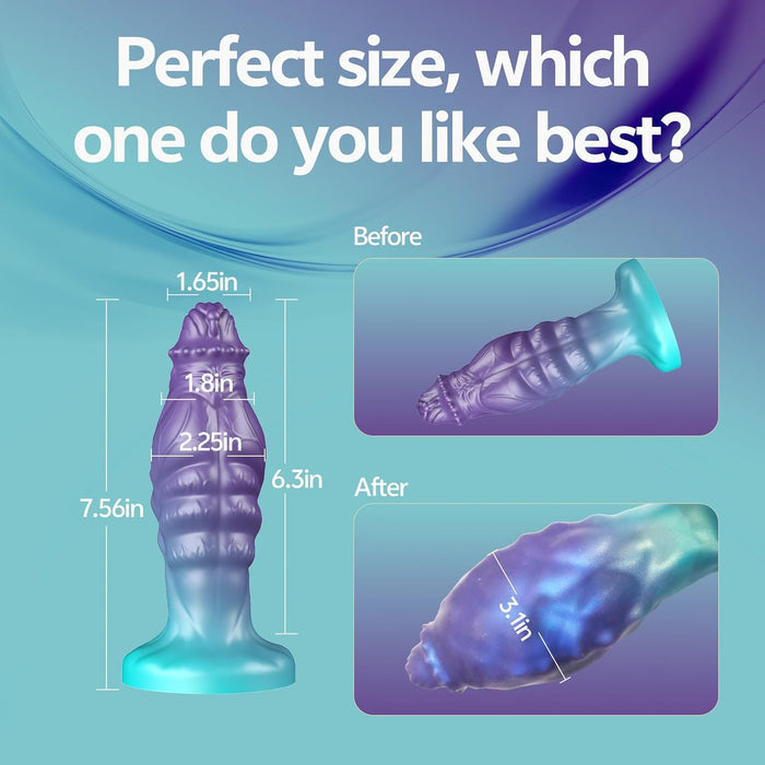 Huge Thick Monster Dildo with Inflatable Pump 7.5"