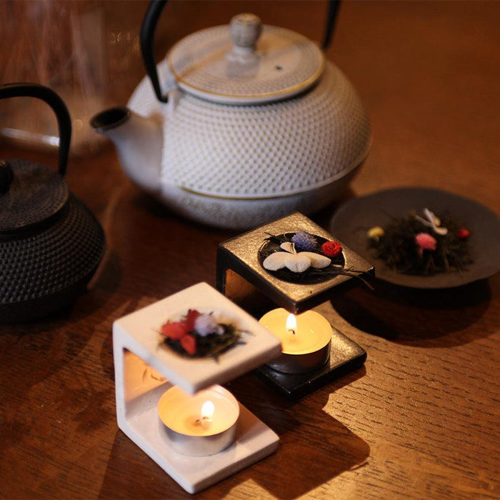 [INCENSE BURNER] SQUARE | UJI TEA AND FLORAL DESIGN| CHAWAKA KYOTO UJI