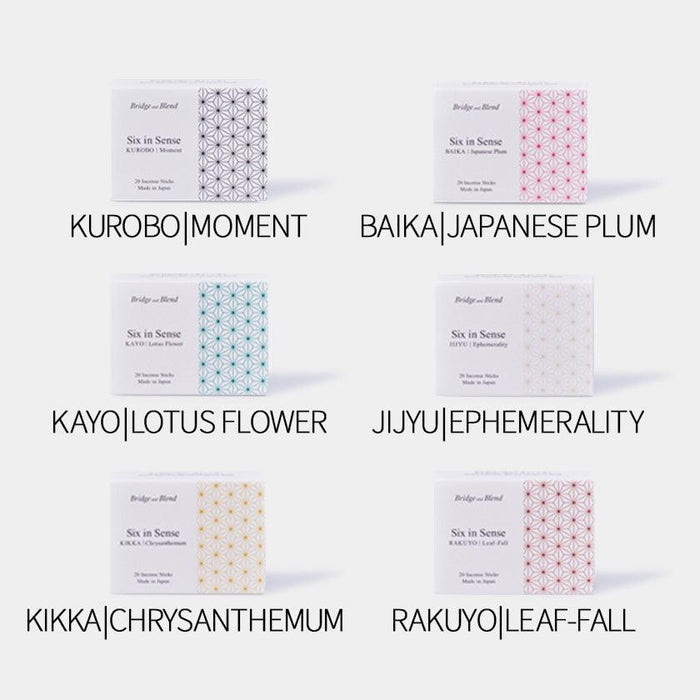 [INCENSE] SIX IN SENSE STICKS 100% NATURAL HANDMADE | FRAGRANCE FORMULATION | BRIDGE AND BLEND