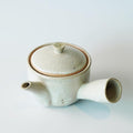 White ceramic kyusu teapot with side handle | Shigaraki ware, Yamasho Touki