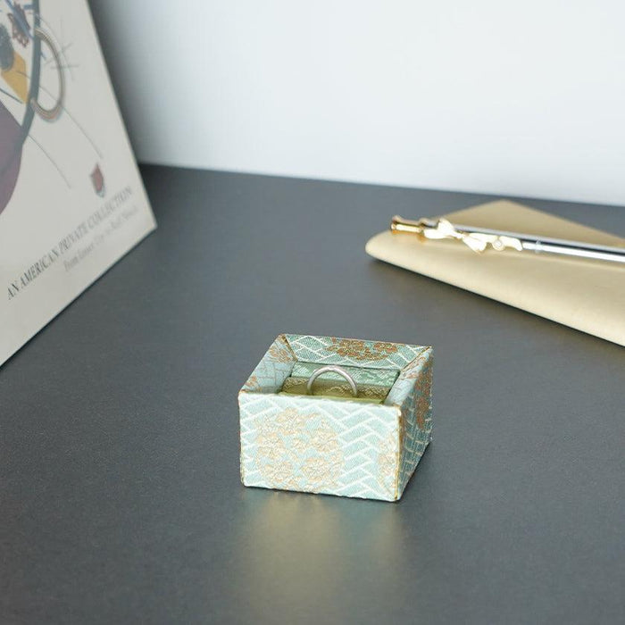 [JEWELRY CASE] AJIRO RING CASE (GREEN) | EDO ART DOLLS | KAKINUMA DOLLS