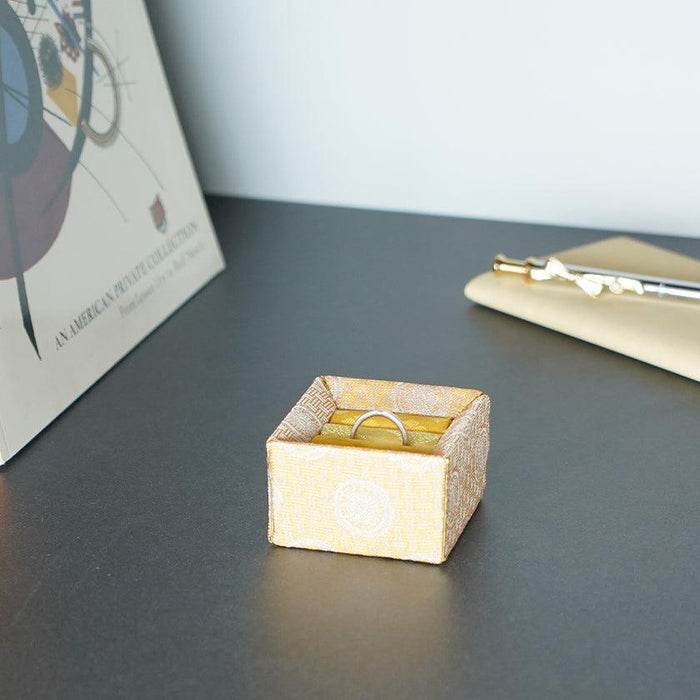 [JEWELRY CASE] AJIRO RING CASE (YELLOW) | EDO ART DOLLS | KAKINUMA DOLLS