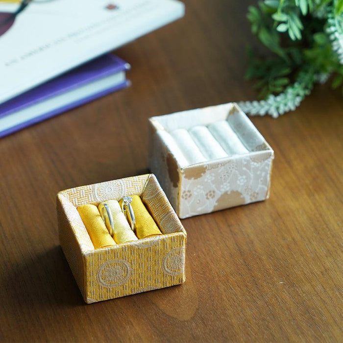 [JEWELRY CASE] AJIRO RING CASE (YELLOW) | EDO ART DOLLS | KAKINUMA DOLLS