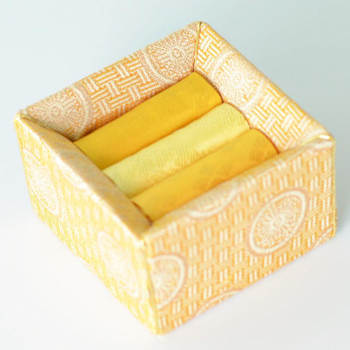 [JEWELRY CASE] AJIRO RING CASE (YELLOW) | EDO ART DOLLS | KAKINUMA DOLLS