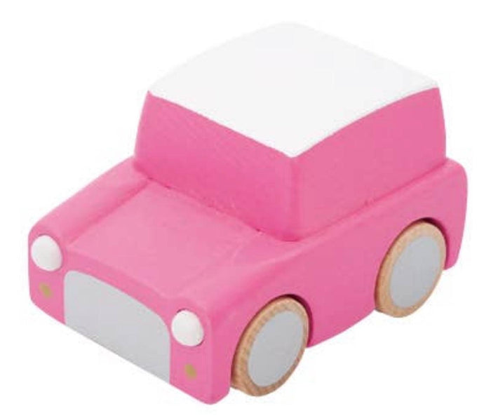 Kiko + GG Pink Pull Back Wooden Car.