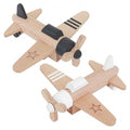 kiko + Gg Wooden Wind-up Propeller Plane Black.