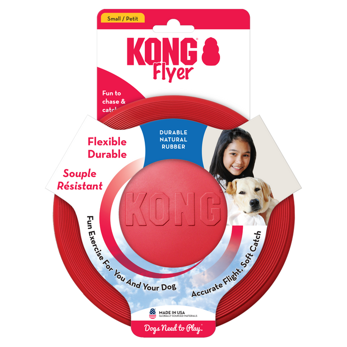 KONG Red Rubber Flyer Dog Toy